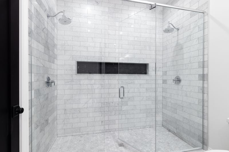 Walk-in Shower with Stone Finish